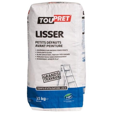 Enduit de lissage poudre 15kg - TOUPRET