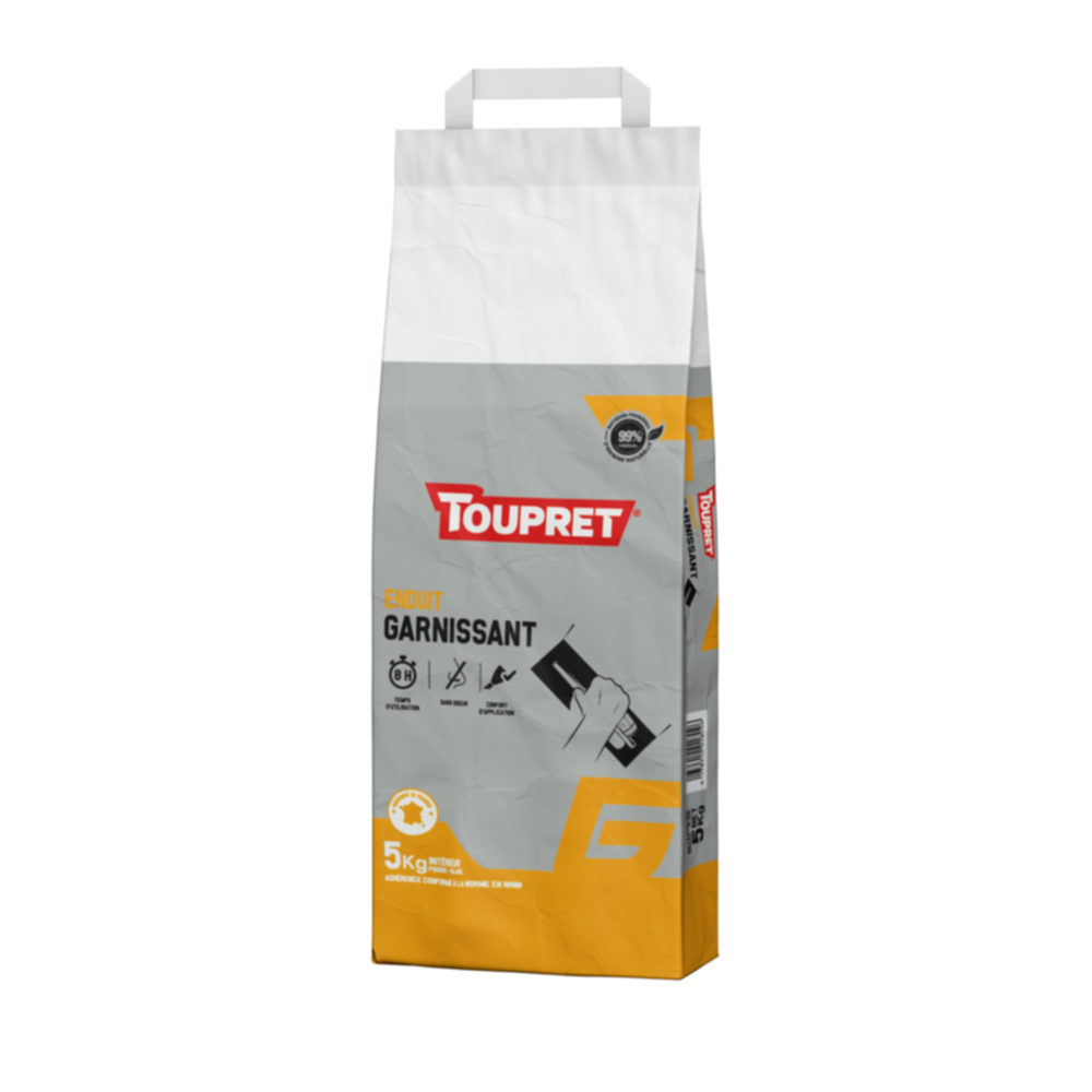 Enduit Garnir G poudre 5 kg blanc - TOUPRET