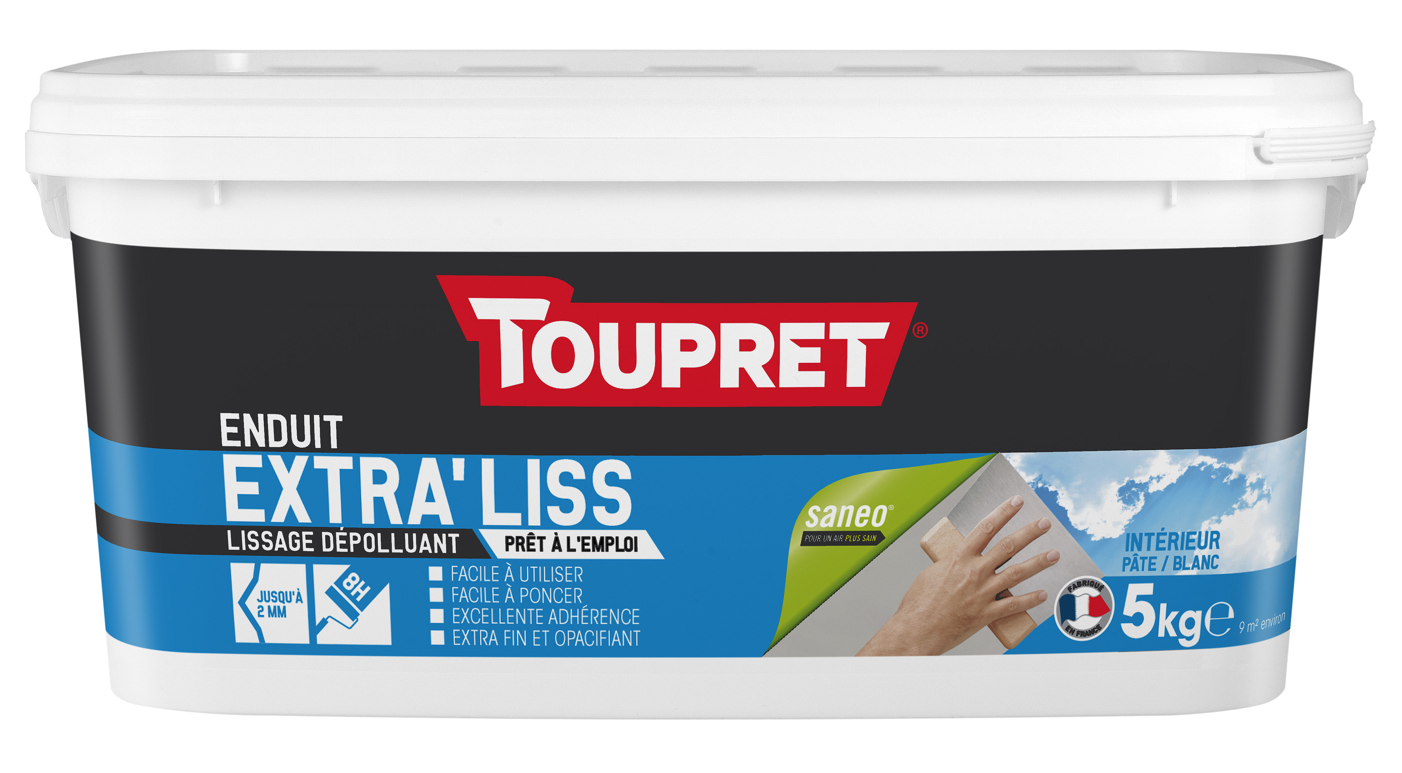 Enduit lissage pate dépoluant SANEO 5kg TOUPRET