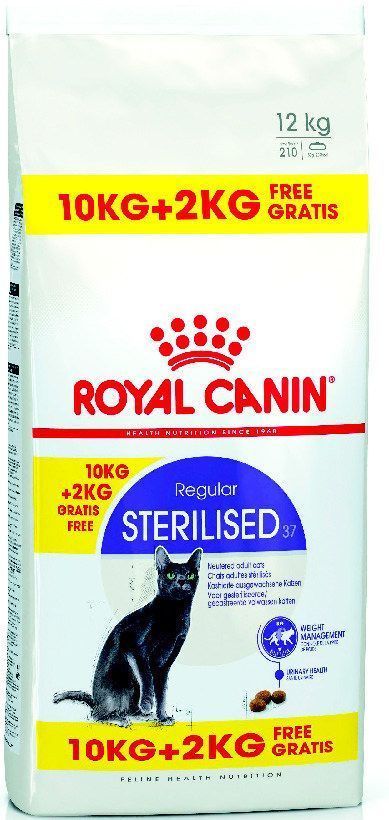 Croquettes Chat Sterilised 37 10g+2kg ROYAL CANIN