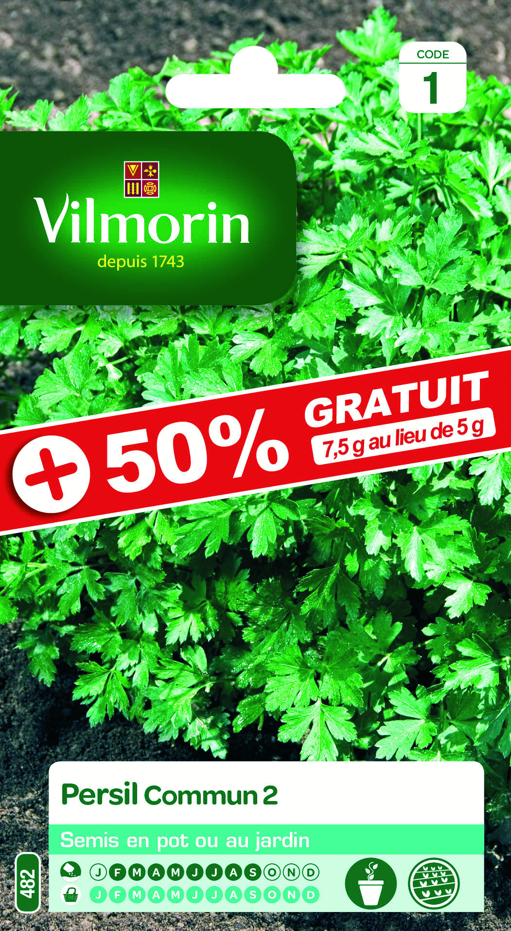 Persil Commun 2 7,5gr - Vilmorin