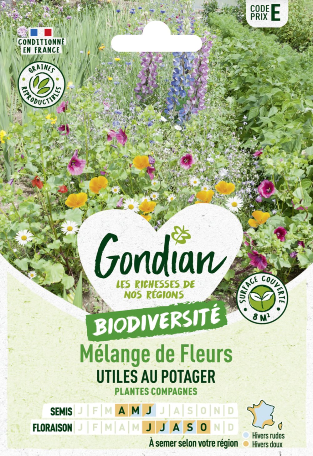 Mélange de fleurs Fleurs Utiles au Potager - GONDIAN