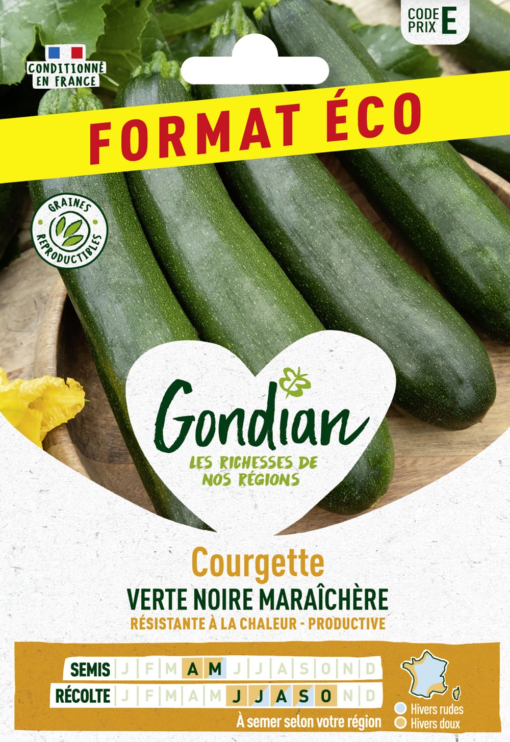 Courgette Verte Noire Maraîchère - GONDIAN