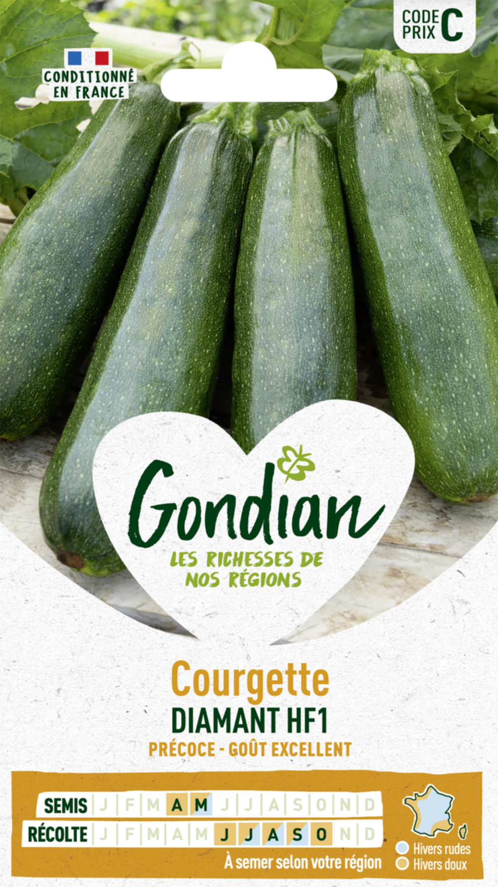 Courgette Diamant HF1 - GONDIAN