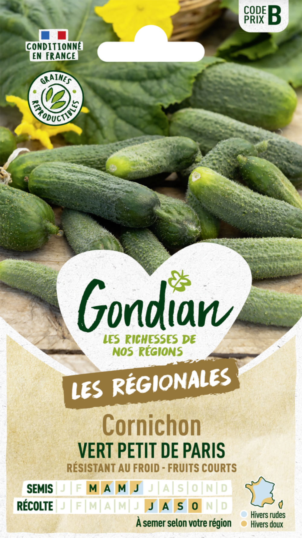 Cornichon Vert Petit de Paris - GONDIAN