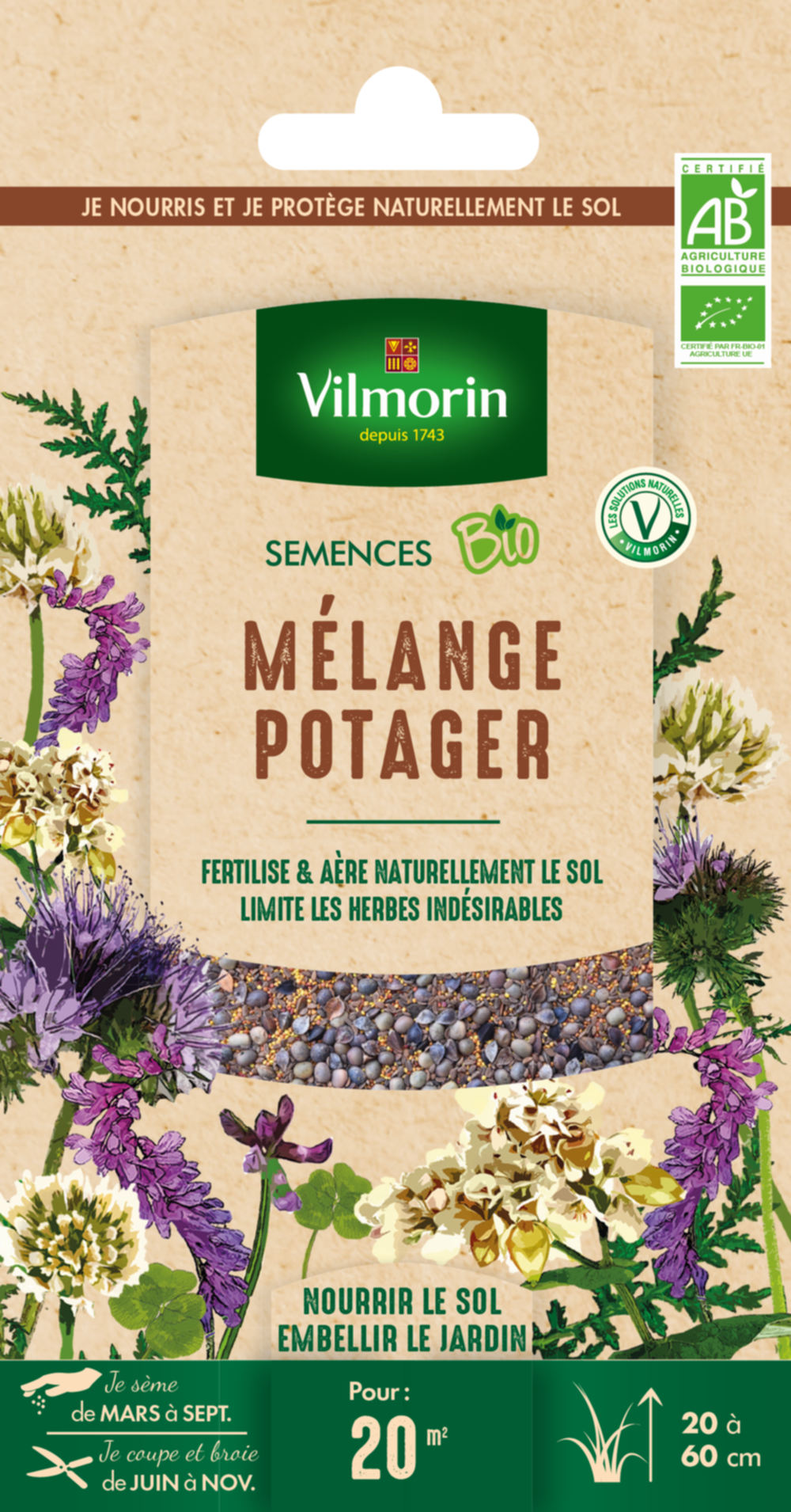 Les plantes utiles Mélange Potager Bio PM - VILMORIN