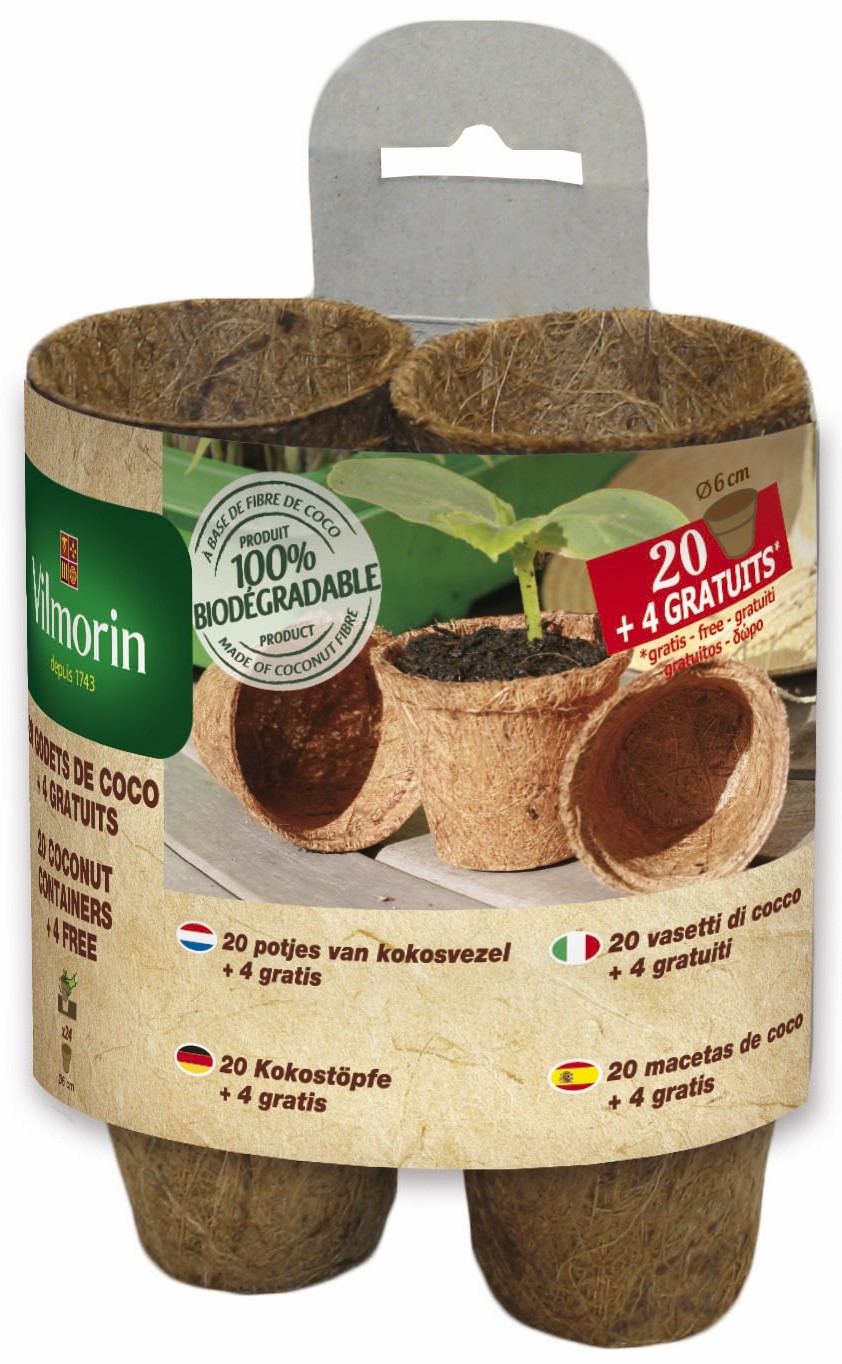 24 Godets de Coco 6cm - VILMORIN