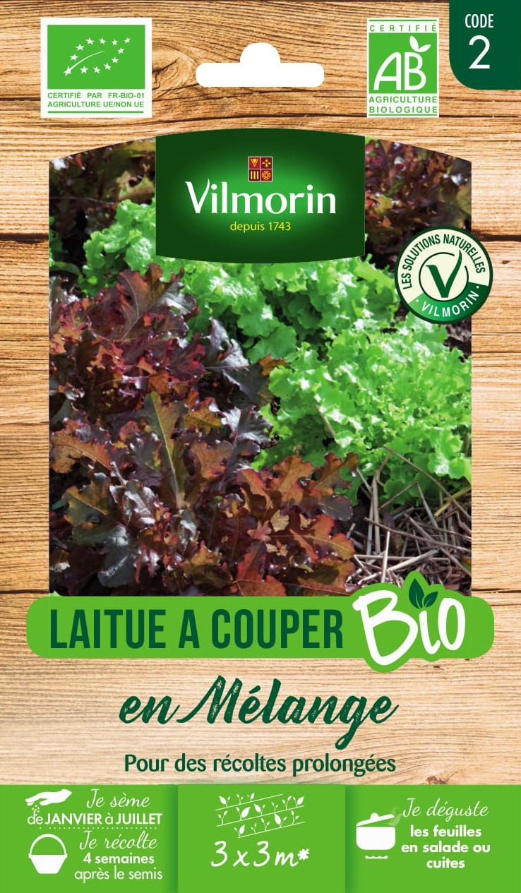 Graines Laitue à Couper en Mélange Bio - VILMORIN