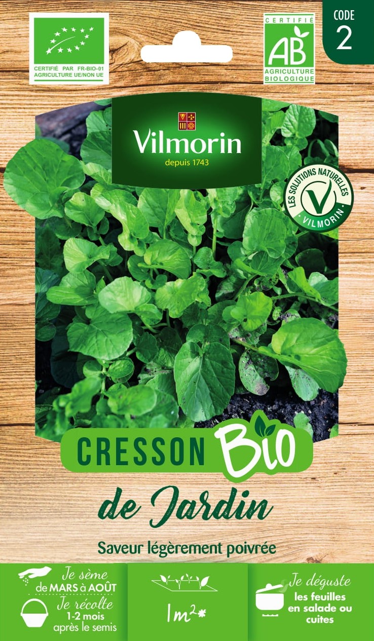 Graines Cresson de Jardin Bio - VILMORIN