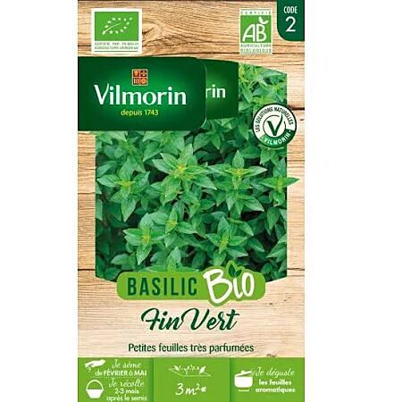 Graines Basilic Fin Vert Bio - VILMORIN