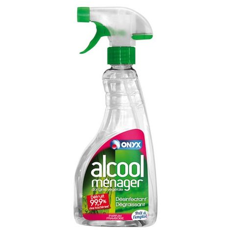 Alcool ménager d'origine végétale nettoyant désinfectant dégraissant 500ml framboise ONYX