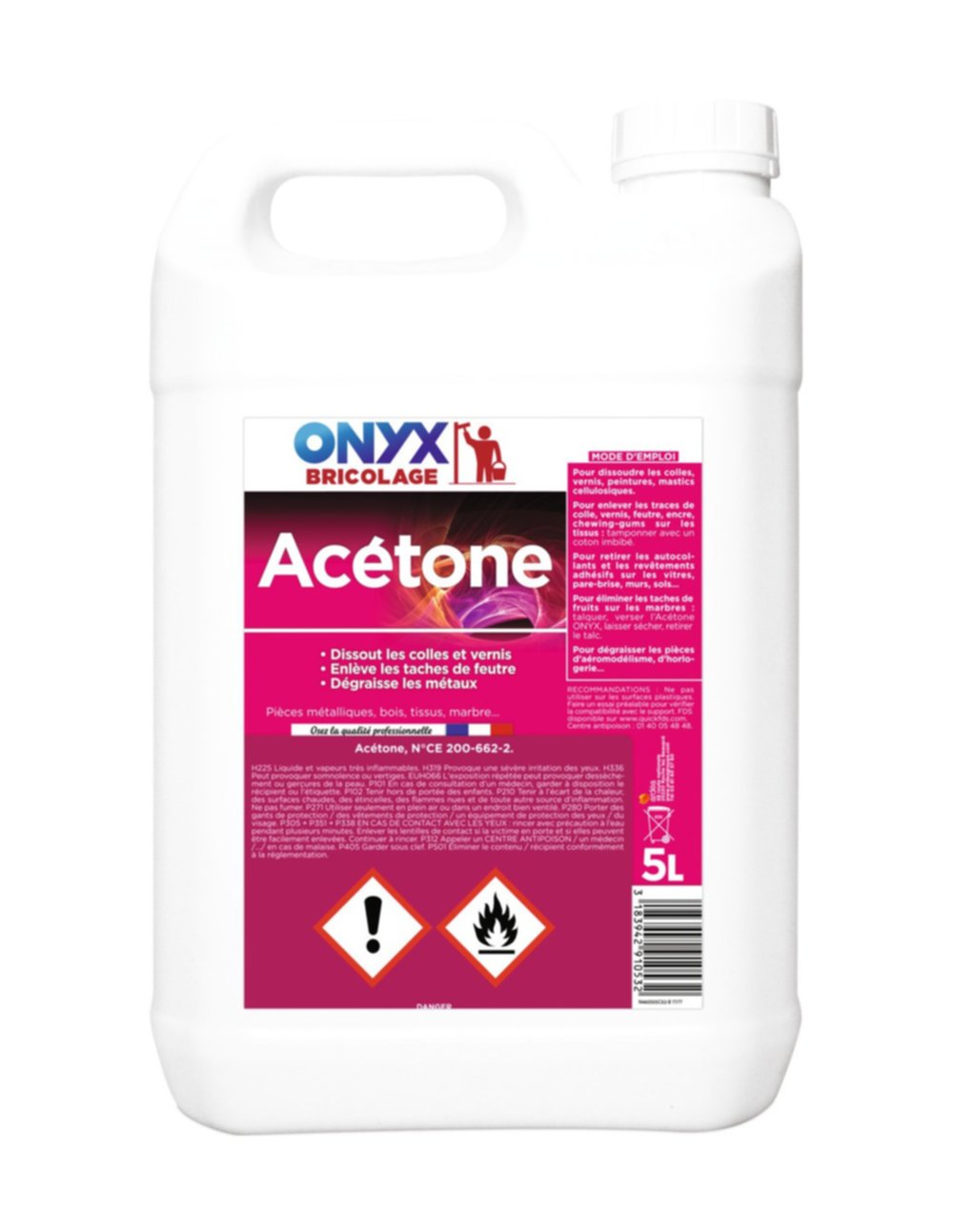 Acétone 5 L - ONYX