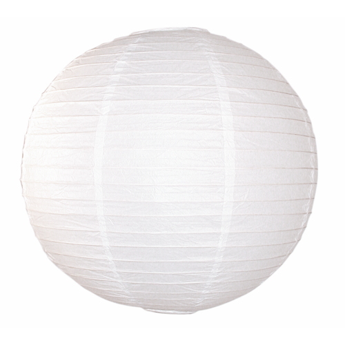 suspension forme boule D30 papier japonais blanc