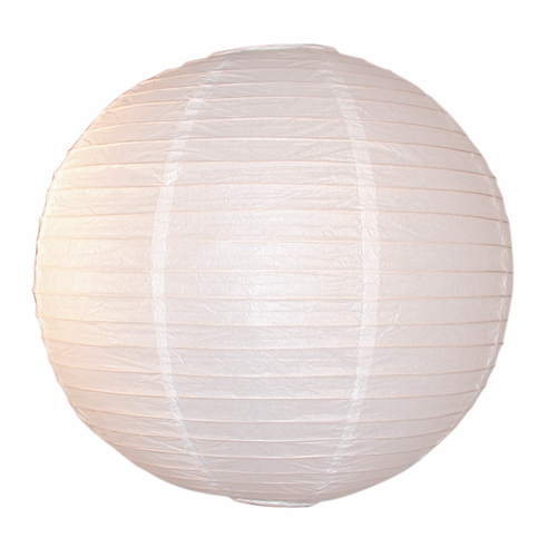 suspension forme boule D60 papier japonais blanc