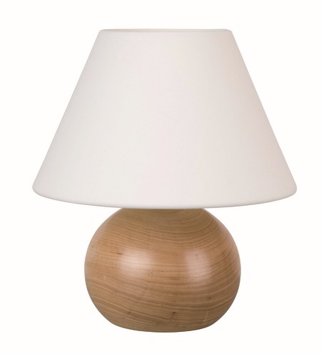 Lampe bois blanc cassé rondo