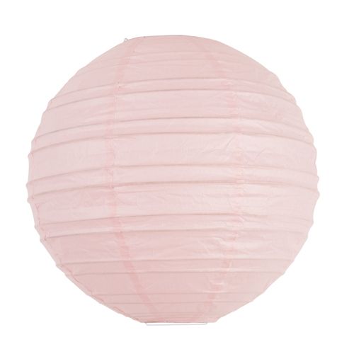 suspension forme boule D40 papier japonais rose