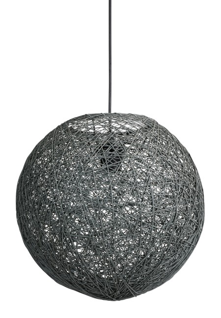 Suspension ficelle anthracite moon d34cm