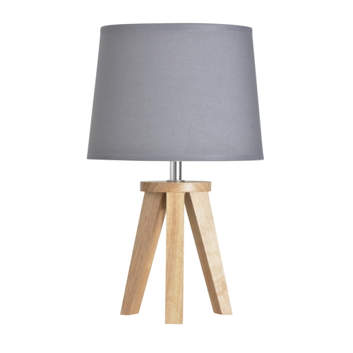 Lampe bois trepied Yoga gris