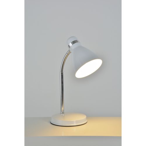 Lampe de bureau en métal ALIBI blanc HT38cm