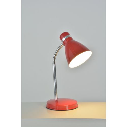 Lampe de bureau en métal ALIBI rouge HT38cm