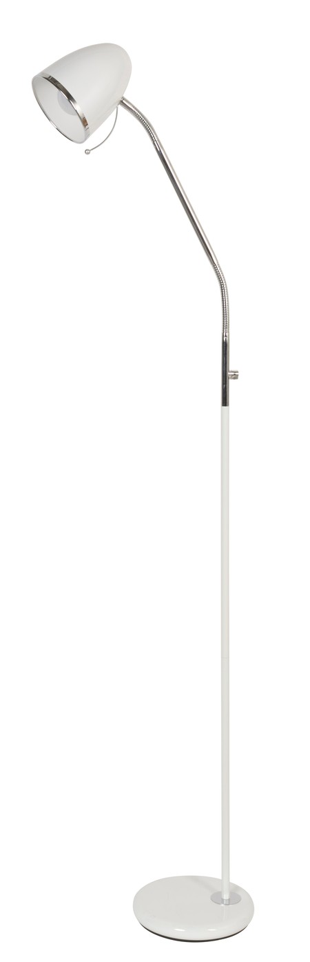 Lampadaire métal blanc brillant arty d12,50cm