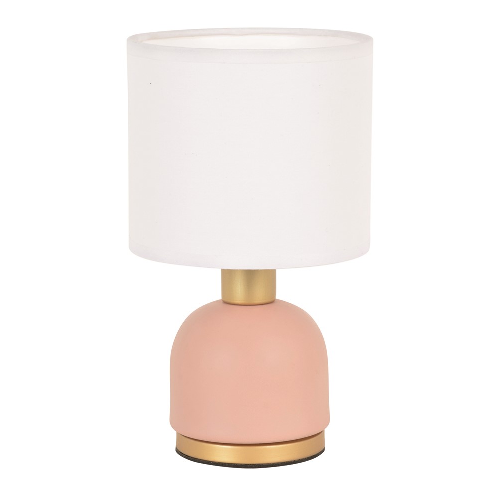 Lampe Inès Métal Rose/Laiton 26cm E14 - COREP