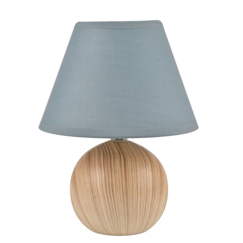 Lampe céramique naturel/pétrole Corep MINI lou H25,5cm