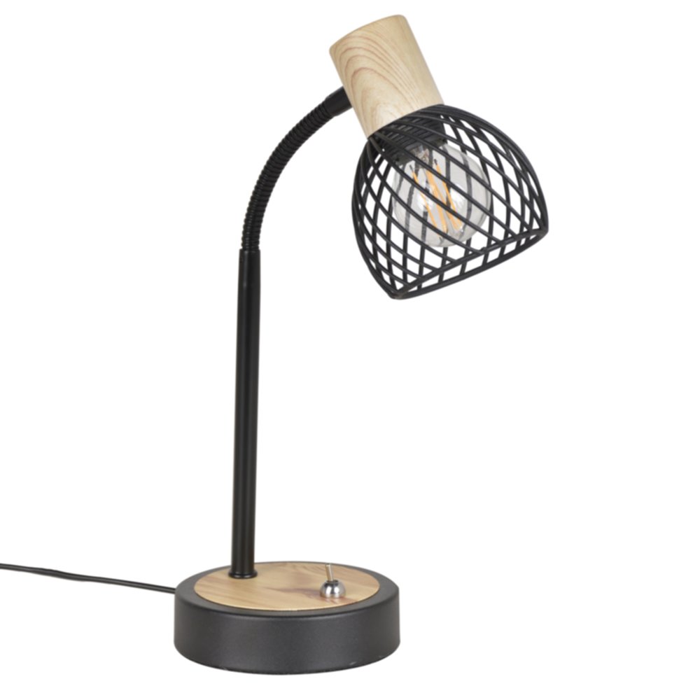 Lampe de bureau métal Kento noir 33cm 40W - COREP