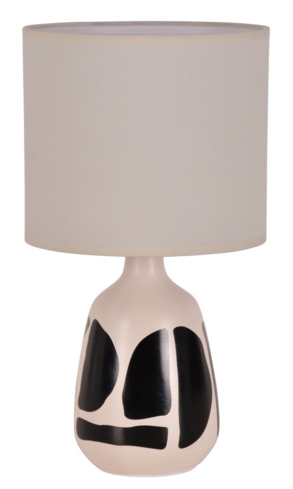 Lampe Céramika Ethnique Ø20cm H31,5cm Noir - COREP