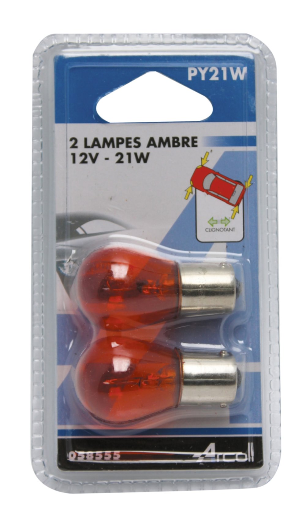 Lampe x2 ambre py21w