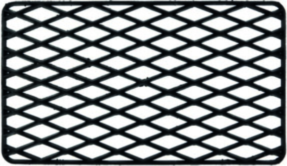 Tapis extérieur grattant grille PCV 56x34cm noir - CORYL
