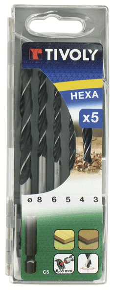 coffret bois hexa 5pcs - TIVOLY