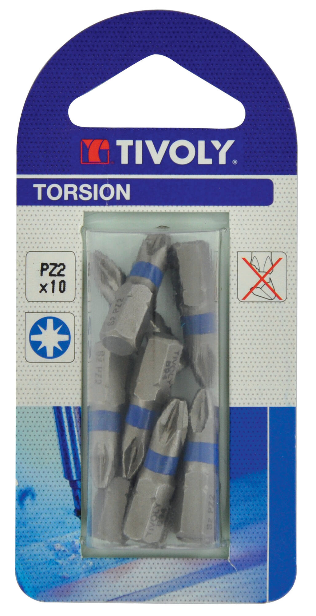 Embouts Torsion de vissage pour vis pozidriv n2 