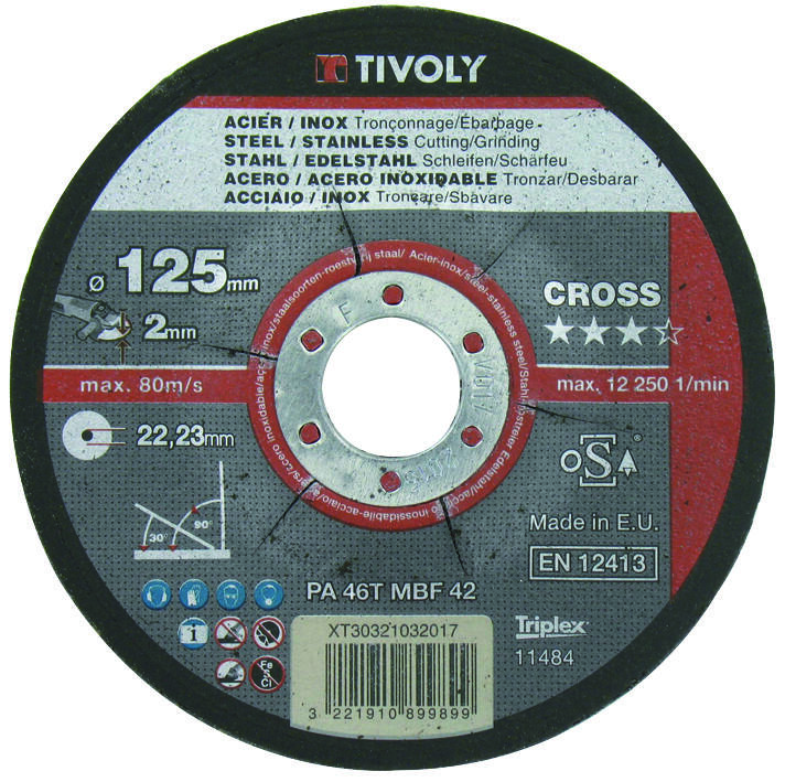 Disque de tronçonnage & ebavurage cross 3en1 ø125