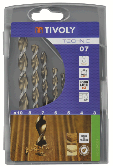 coffret foret bois technic 7pcs - TIVOLY