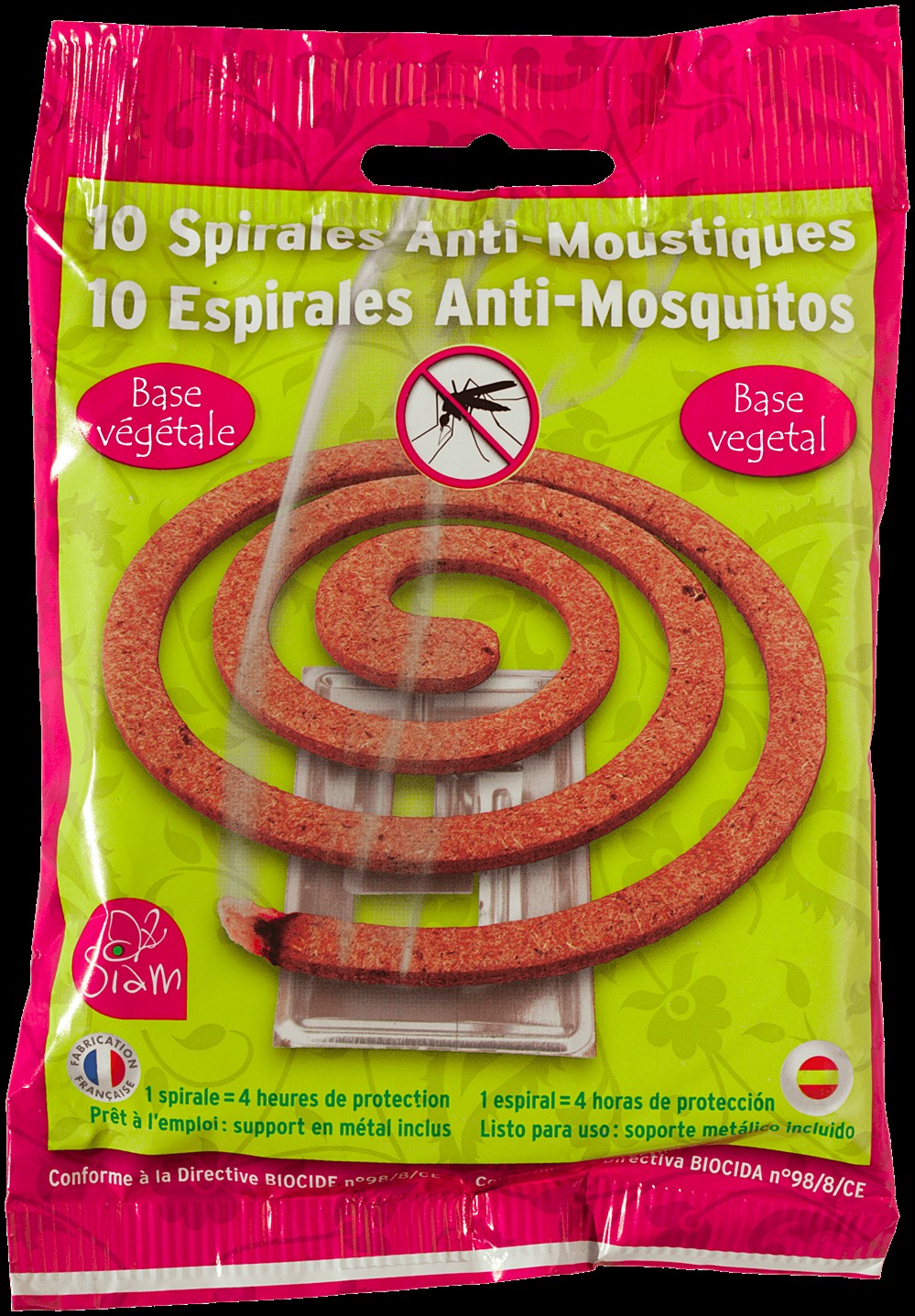 10 SPIRALES ANTI-MOUSTIQUES 100% NATUREL (Pyréthrine)