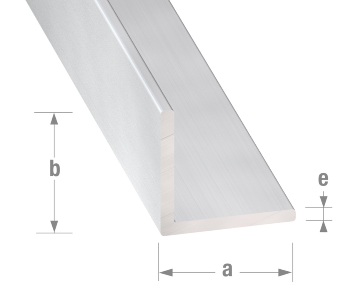 Cornière alu anodisé incolore 10 x 10 x 1 mm 1m - CQFD