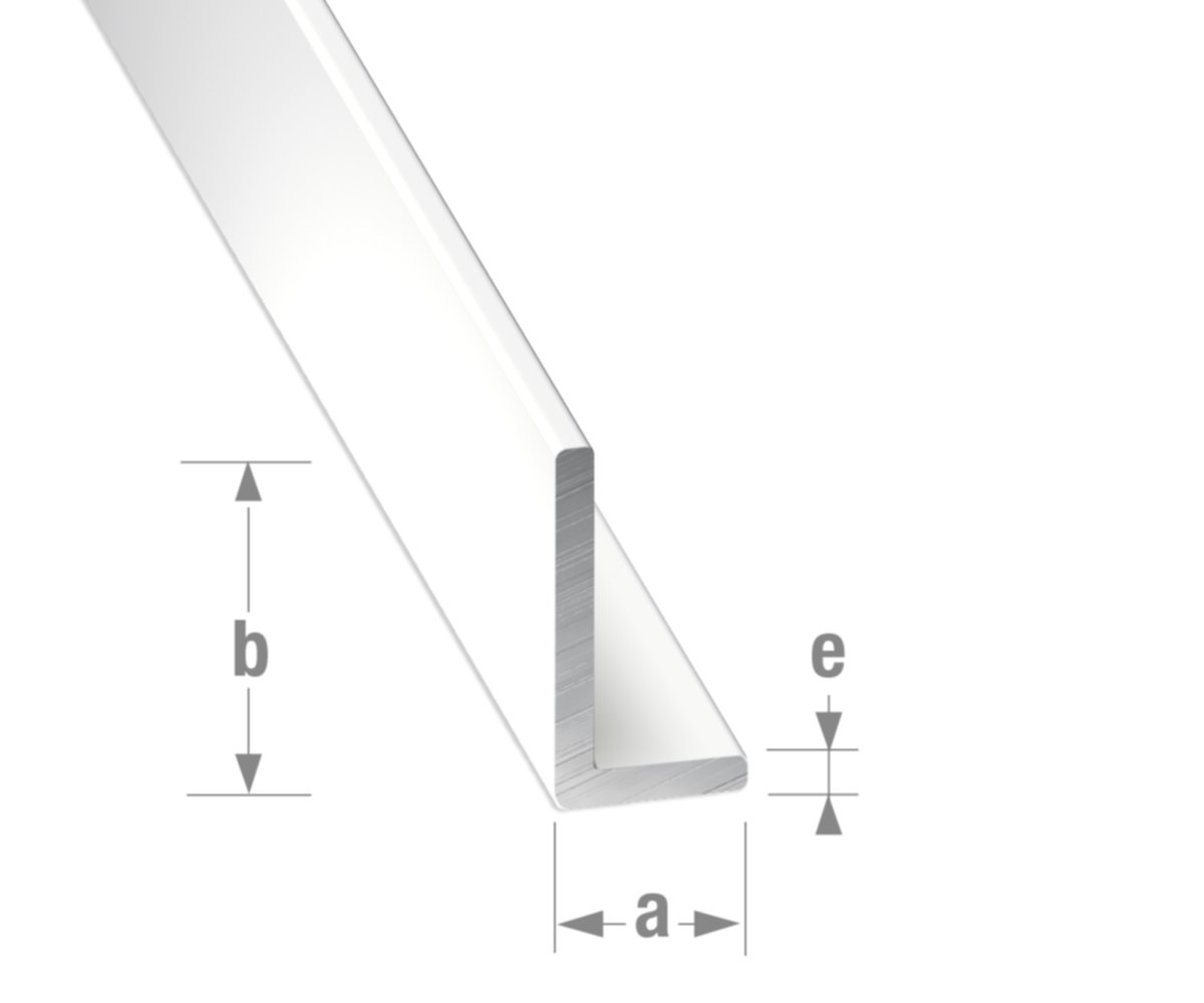 Cornière alu laqué blanc 20 x 15 x 1,5 mm 2m - CQFD