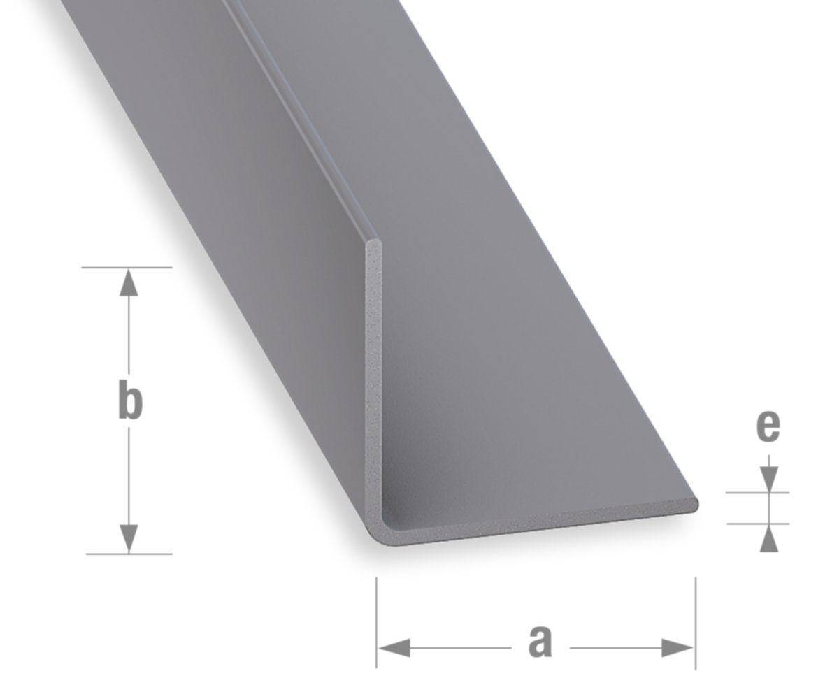 Cornière PVC gris alu 15 x 15 mm 2m - CQFD