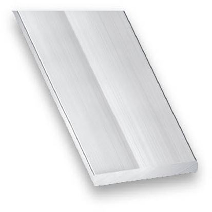 Plat alu anodisé argent brillant 25x2-1m