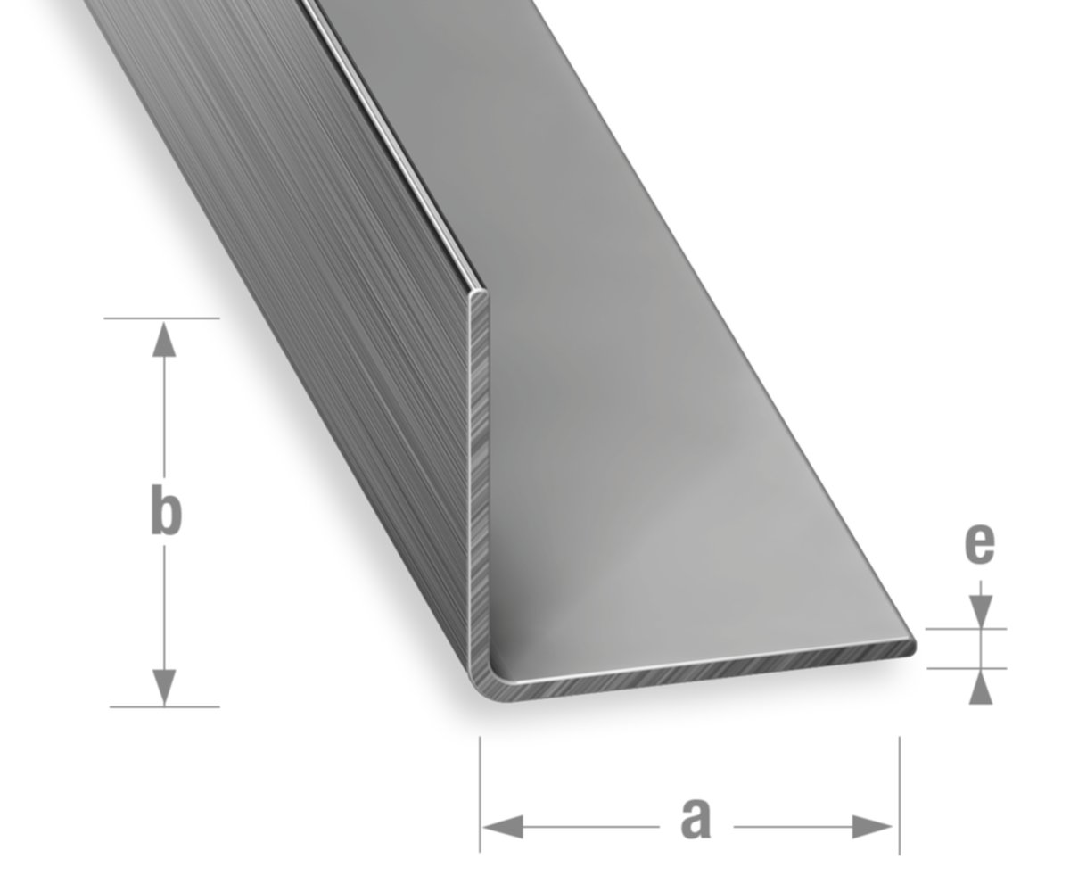 Cornière PVC inox 20 x 20 mm 2m - CQFD