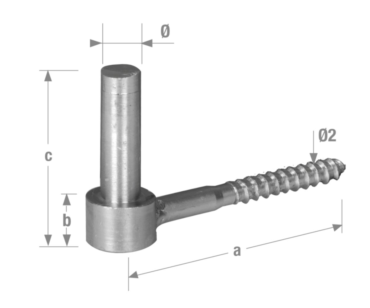 Gond à visser D14 x 90 mm acier zingué - CQFD