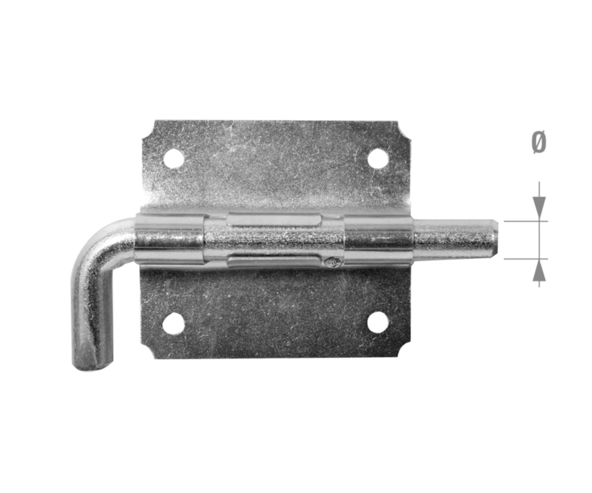 Verrou pistolet D10 acier zingué - CQFD