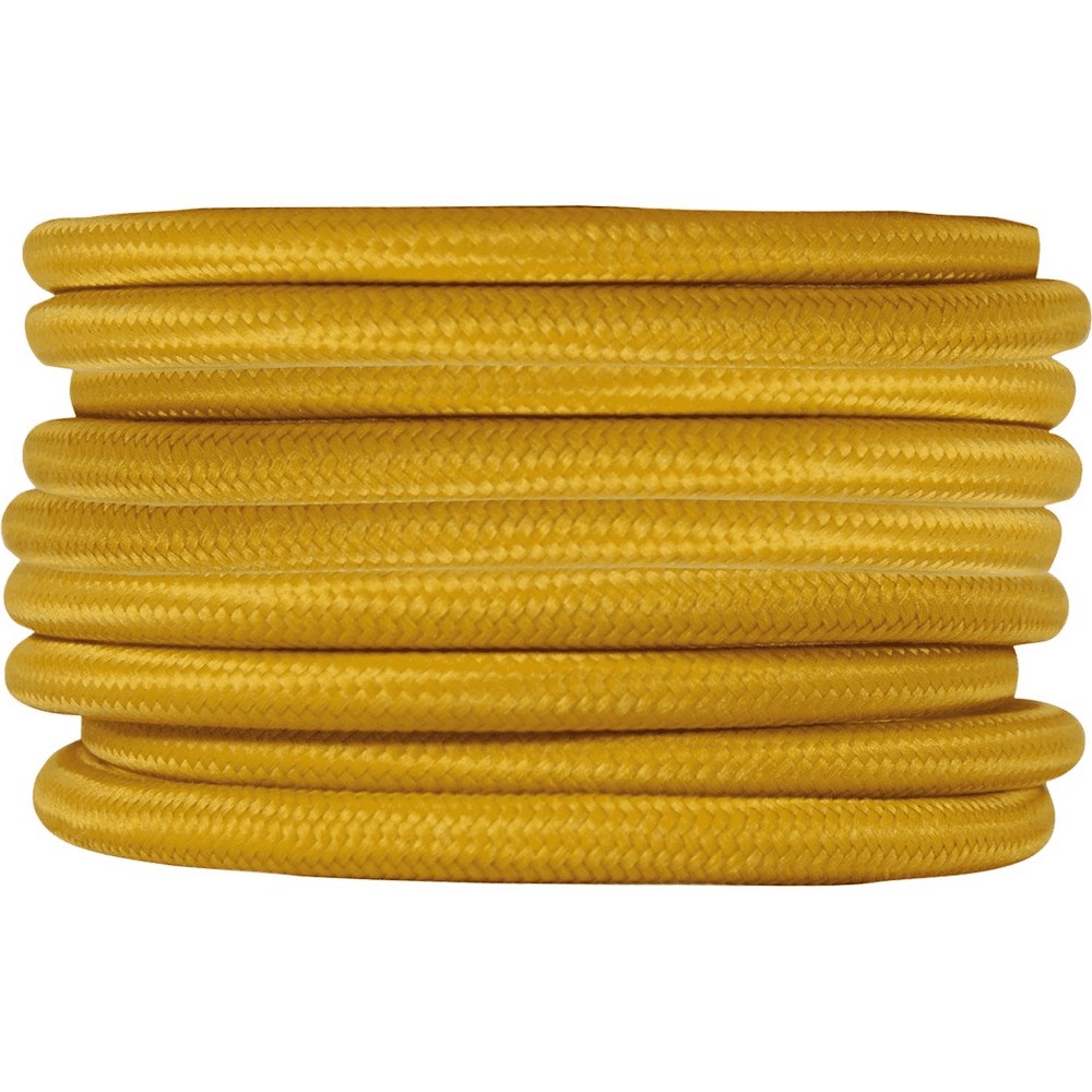 Câble tissu 3m jaune 