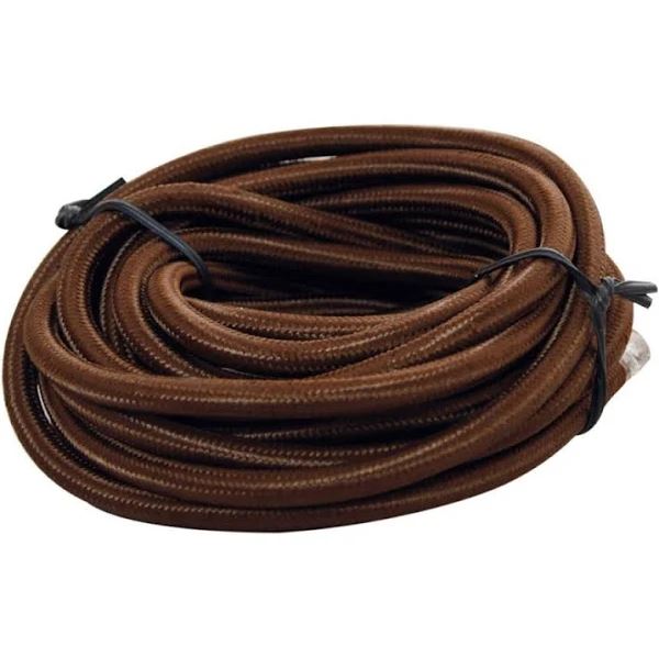 Fil électrique gaine tissu marron 2x0,75mm² Long.4m - TIBELEC