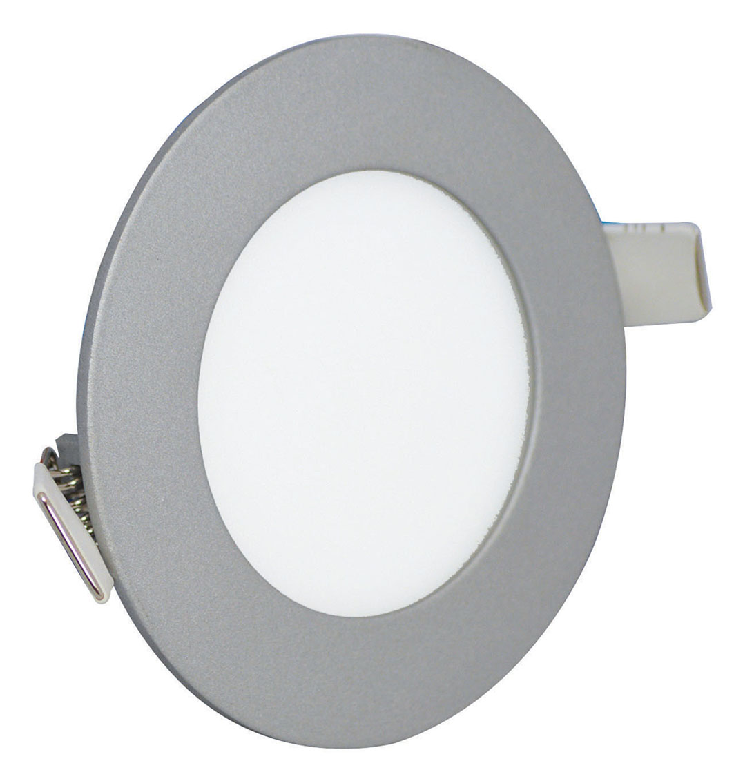 Spot LED à encastrer 4W argent rond Ø85mm 150lm