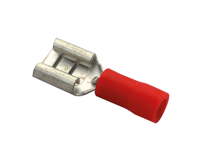 Cosses isolées clips femelle 6,3 mm rouge - TIBELEC