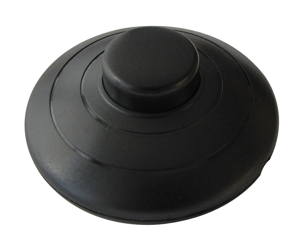 Interrupteur poussoir rond uniploaire 2A 250V noir