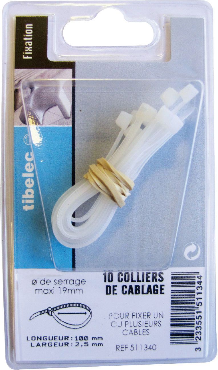 Colliers de câblage translucide 100x2,5mm 30 pcs