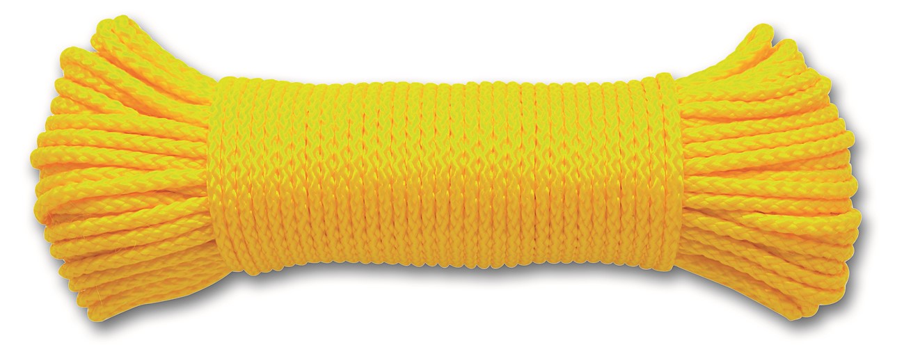 Corde tressée jaune ∅ 3 mm L.20 m - CHAPUIS